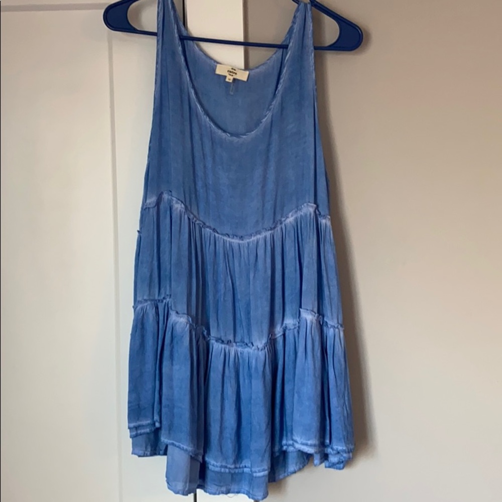 Blue flowy tank top